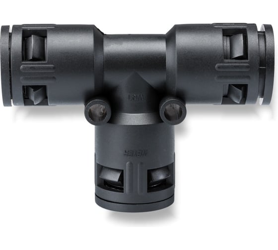 Изображение товара Муфта для гофрированных труб - соединитель-тройник Weyer WQT-PA-15.8/2x15.8G WE3400200