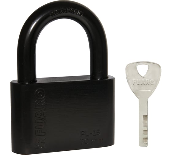 Изображение товара Навесной замок Fuaro PL-15-70 Black диск. 4 кл., блистер 42283