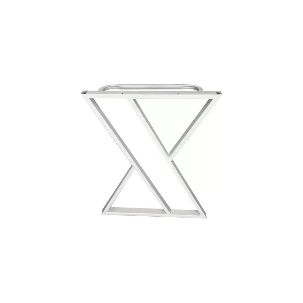 Изображение товара З-образная металлическая ножка для стола в стиле Loft белая 58,5x71 см