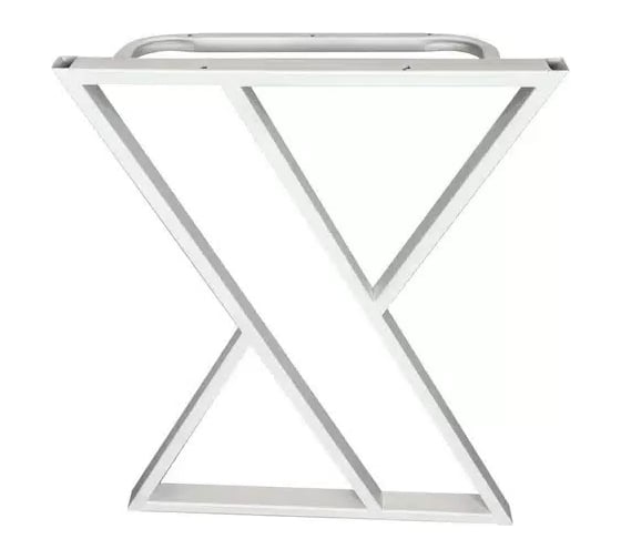 Изображение товара Ножка для стола Solarius в стиле Loft Z-образная, опора для стола лофт 58,5x71 см, подстолье металлическое регулируемое прочное, порошковая покраска, белого цвета nogaX60white