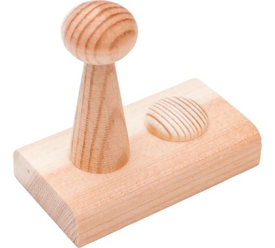 Изображение товара Крючок ЕВРОПАРТНЕР дерево, 45х44 мм, без покрытия, 1 шт. 0 9970 5