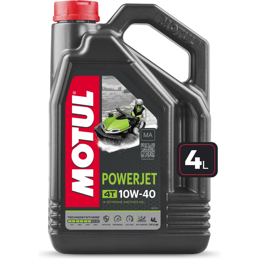 Изображение товара Моторное масло MOTUL POWERJET 4T 10W40 4л синтетика для гидроциклов