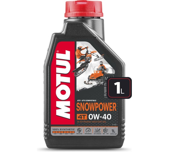 Изображение товара Моторное масло MOTUL SNOWPOWER 4T 0W40 1 л 113244