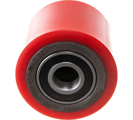 Изображение товара Колесо красное б/г полиуретановое без кронштейна малое для рохли (80х70 мм) MFK-TORG 104080-70
