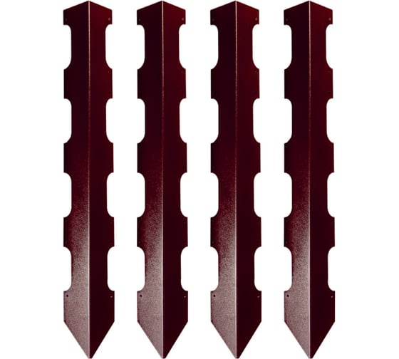 Изображение товара Колышки для деревянных грядок Delta-Park CB60-4 коричнево-красные, 4 шт. 3003018