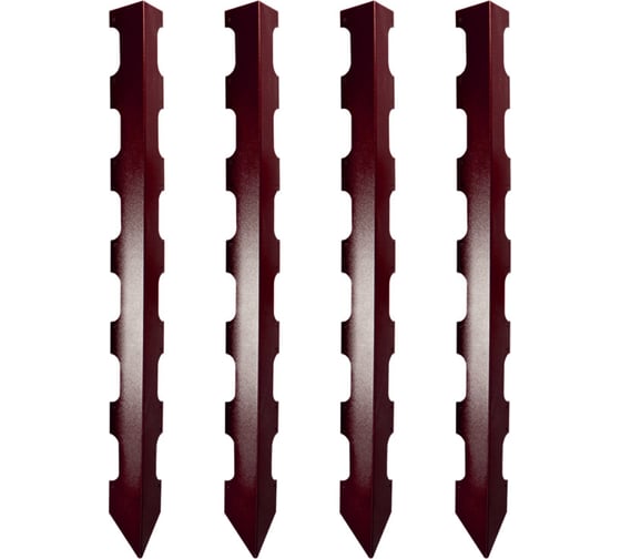 Изображение товара Колышки для деревянных грядок Delta-Park CB90-6 коричнево-красные, 4 шт. 3003026