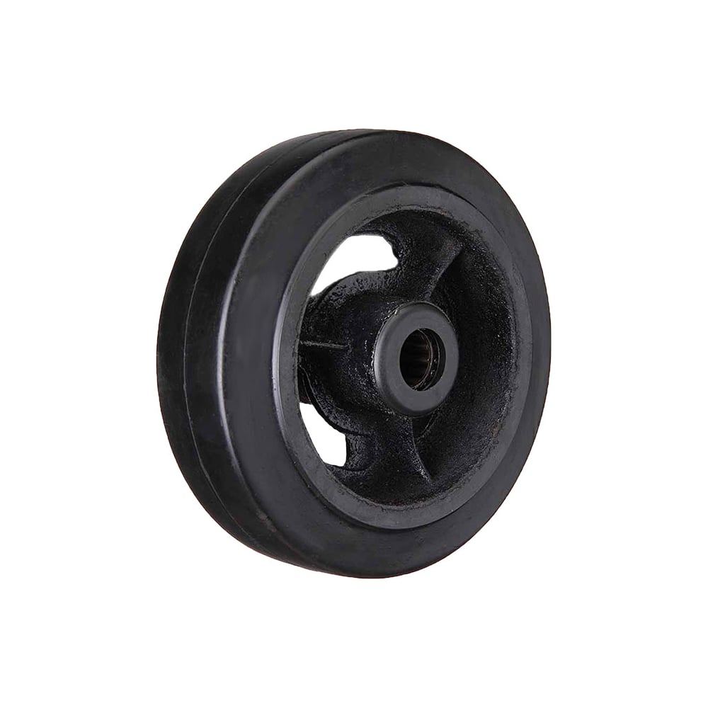 Большегрузное обрезиненное колесо MFK-TORG колесо поворотное черная резина с регулировкой 40 мм mfk torg 4053040 р