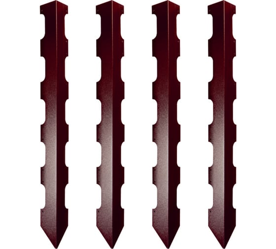 Изображение товара Колышки для деревянных грядок Delta-Park CB75-5 коричнево-красные, 4 шт. 3003022