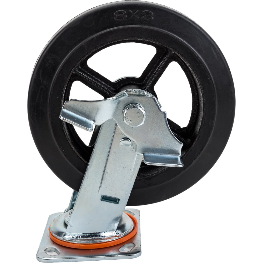 Большегрузное обрезиненное поворотное колесо MFK-TORG колесо большегрузное нейлоновое поворотное 150 мм mfk torg ed01 hkz 150