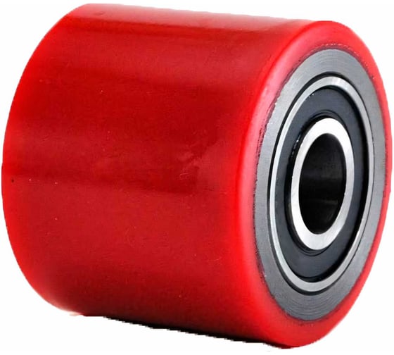 Изображение товара Колесо красное б/г полиуретановое без кронштейна малое для рохли (70х60 мм) MFK-TORG 104070-60