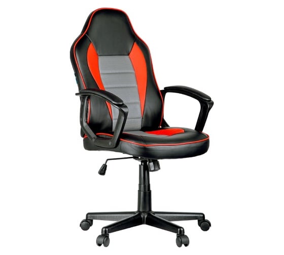 Изображение товара Игровое кресло Helmi HL-S08 Rally экокожа черная/серая/красная 297637