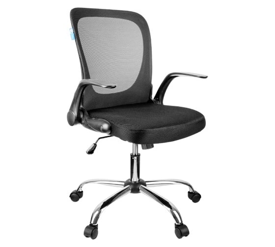 Изображение товара Кресло оператора Helmi HL-M04 Active ткань спинка сетка черная/сиденье TW черное, хром 283160