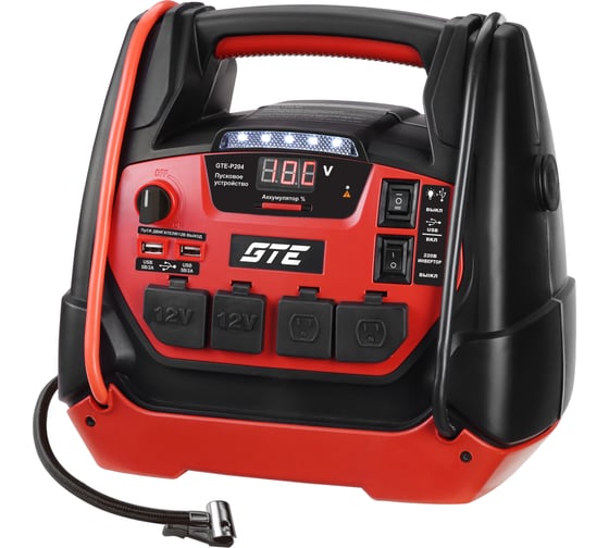 Изображение товара Пусковое устройство GTE 15В/1А,5В/2А,12В/10А,18000мАч GTE-P204