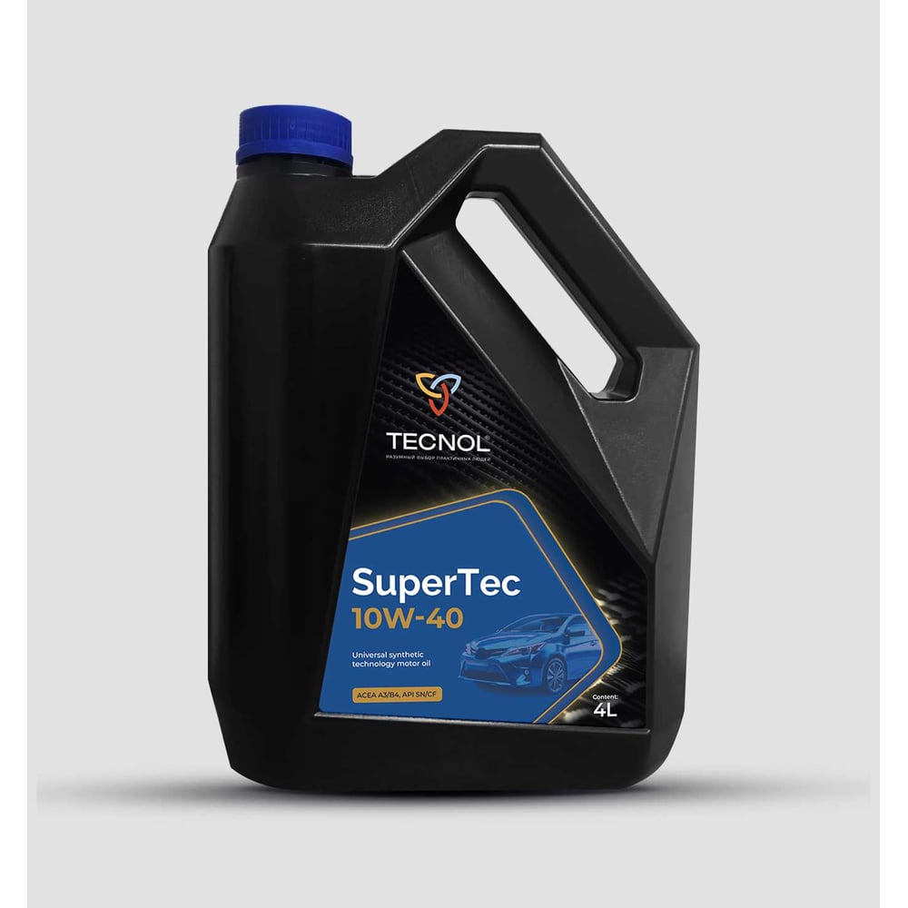 Изображение товара TECNOL SuperTec 10w40 синтетическое моторное масло 4L API SN/CF