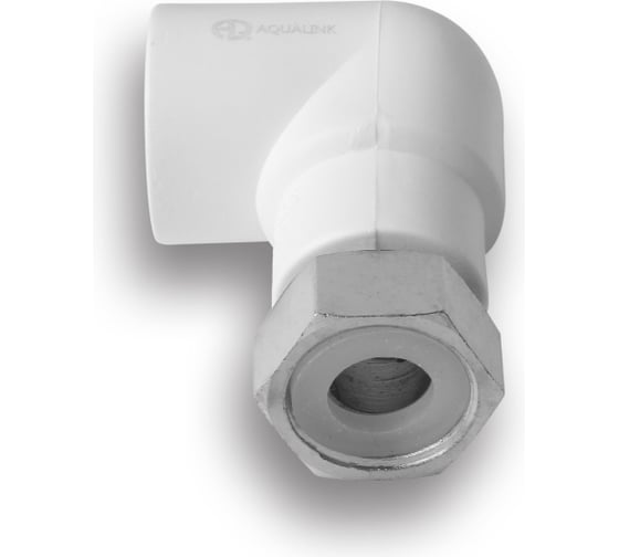 Изображение товара Уголок AQUALINK ПП с накидной гайкой 25х3/4 10 шт. 03600