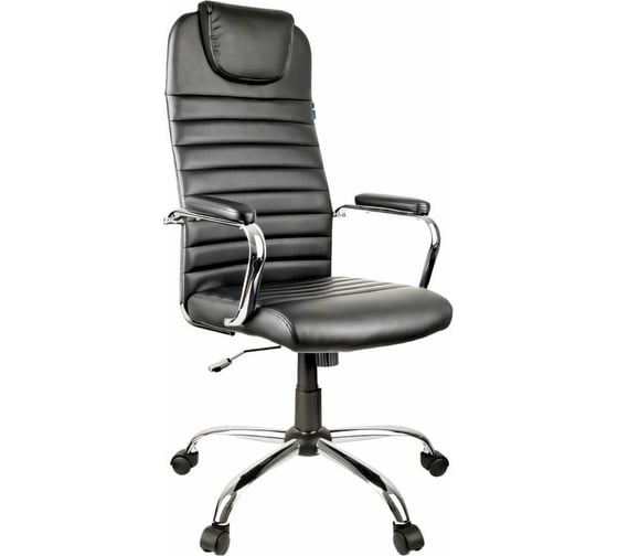 Изображение товара Helmi Кресло руководителя HL-E25 Intelligent экокожа черная, подголовник, хром 283165