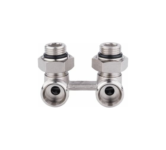 Изображение товара Узел нижнего подключения радиатора AQUALINK Н-образный угловой 1/2 нар х 3/4 нар евроконус, 6 шт 02672