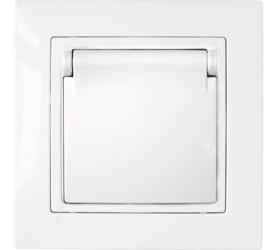 Изображение товара Розетка BYLECTRICA 1-местная СУ с заз.конт. с крышкой, серия УЮТ, белый РС16-367