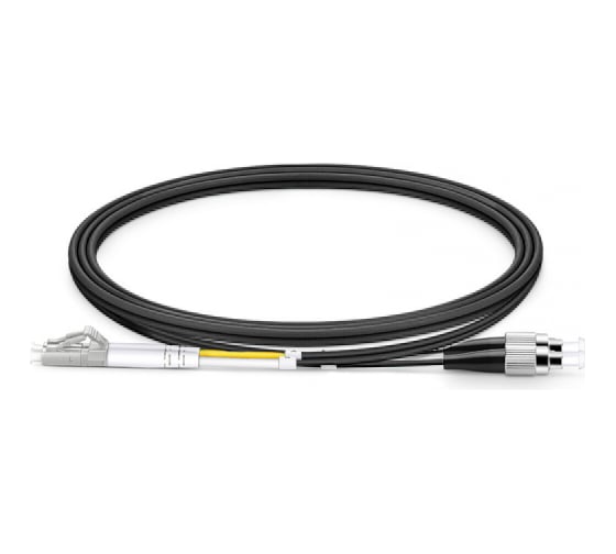 Изображение товара Оптический патч-корд TopLan дуплексный, FC/PC-LC/PC, MM 50/125, 1.5 м, LSZH, черный DPC-TOP-OM2-FC/P-LC/P-1.5-BK