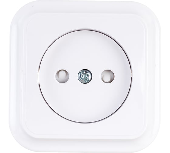 Изображение товара Розетка Bylectrica 1-местная ОУ со шторкой, серия ПРАЛЕСКА, белый РА16-279