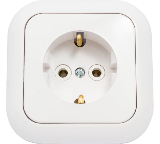 Изображение товара Розетка Bylectrica 1-местная СУ с заз.конт., серия ГАРМОНИЯ, белый, РС16-227