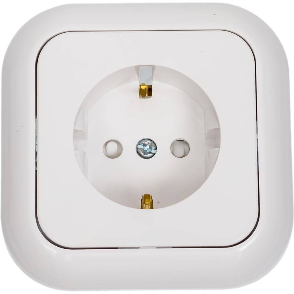 Изображение товара Розетка Bylectrica 1-местная серия ГАРМОНИЯ IP20 белый монтаж встраиваемая