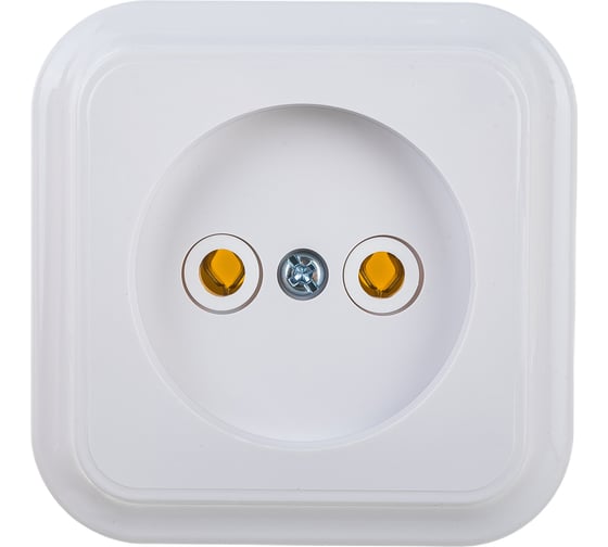 Изображение товара Розетка Bylectrica 1-местная ОУ, серия ПРАЛЕСКА, белый, РА16-255