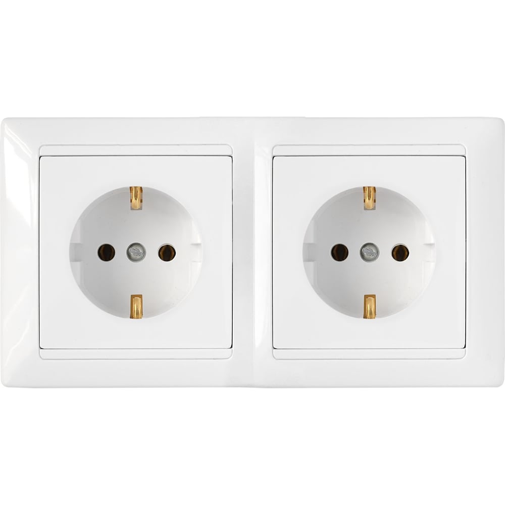 Изображение товара Розетка Bylectrica СТИЛЬ белая 2-местная, IP20, встраиваемая Изображение товара Розетка Bylectrica СТИЛЬ белая 2-местная, IP20, встраиваемая