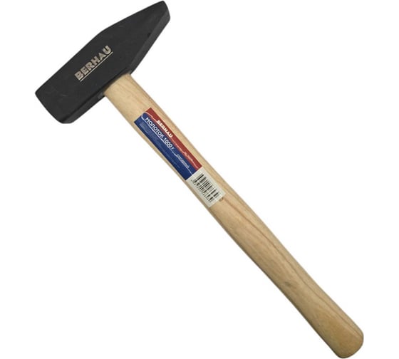 Изображение товара Молоток слесарный Berhau 1000г деревянная ручка 102119