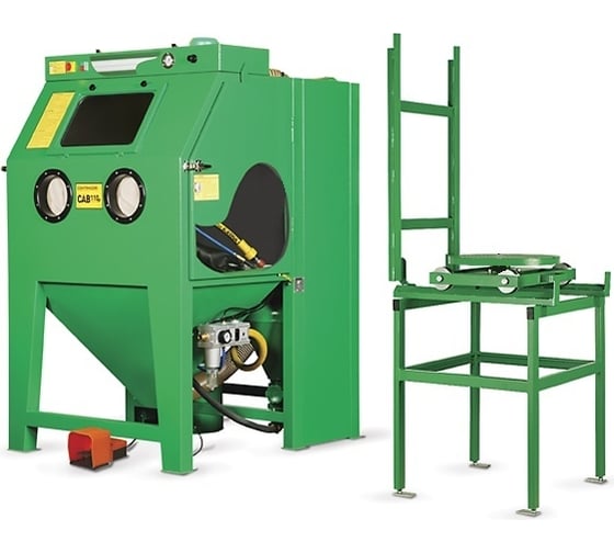 Изображение товара Абразивоструйная кабина напорного типа CONTRACOR CAB-135PT с поворотным столом на тележке 10215212