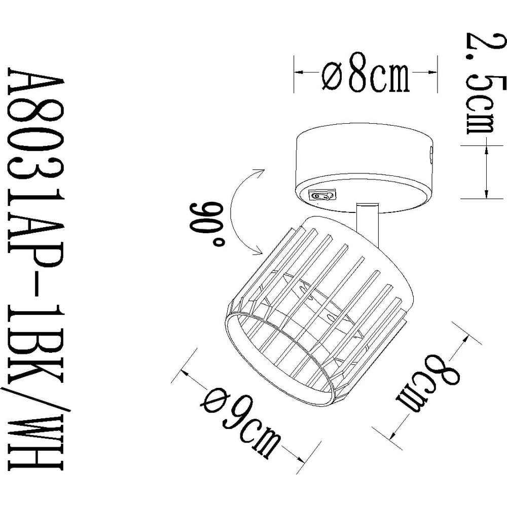Изображение товара Спот ARTE LAMP ATRIA A8031AP-1WH белый со сменной лампой GX53 для стильных интерьеров