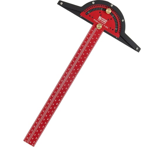 Изображение товара Линейка разметочная WOODWORK профессиональная 300 мм с транспортиром RUL-300P