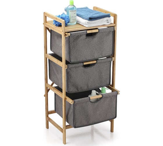 Изображение товара Органайзер со столиком и тремя ящиками для хранения мелочей UniStor BALI 100% бамбук 211492