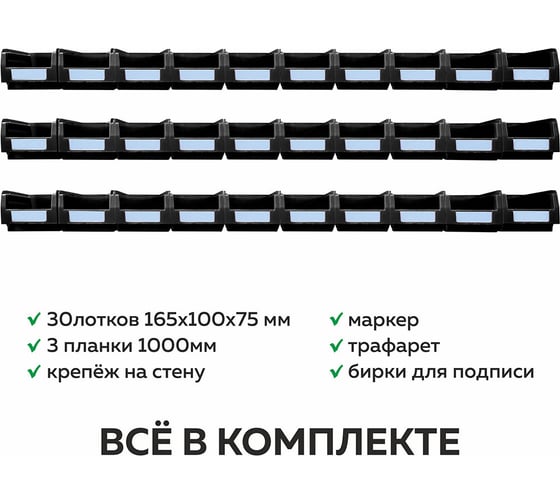 Изображение товара Органайзер ООО ММПО LT1000-3X10 черный 4673738646428