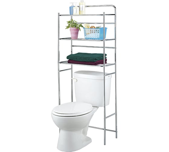 Изображение товара Напольный стеллаж UniStor CODY 3 яруса, для туалета, с дополнительной фиксацией к стене 210129