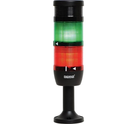 Изображение товара Сигнальная колонна Emas 70 мм, красная, зеленая 24 В, стробоскоп, зуммер IK72F024ZM01