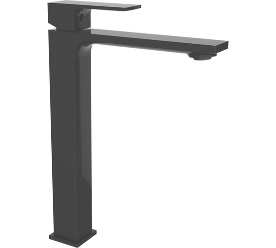 Изображение товара Смеситель для раковины CLEVER SAONA SLIM высокий, матовый черный 61175