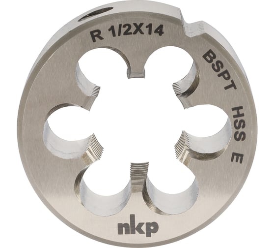 Изображение товара Плашка коническая NKP R(BSPT) 1/2-14 DINEN24230 HSSE 55 45x18мм 121001-N1-3431