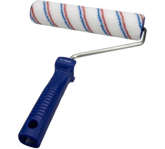 Изображение товара Валик Tulips Tools Tulips decor BlueRed с рукояткой, нейлон, 250мм, ворс 6мм NP10-038