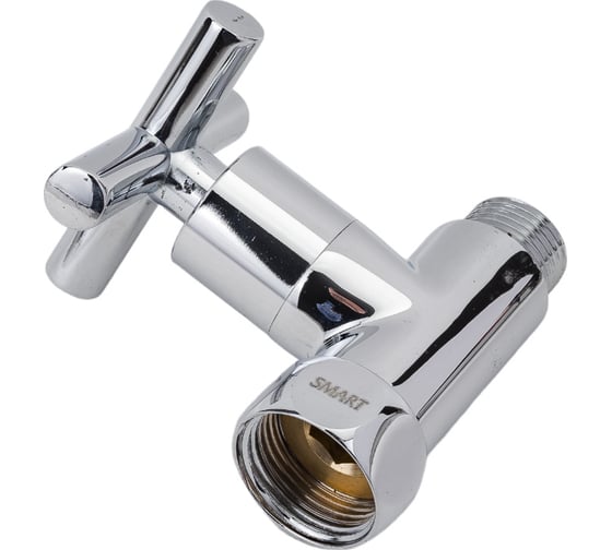 Изображение товара Прямой кран-вентиль SMT ручка крест, хром, 3/4х1/2 г/ш, 1 шт 8731SCH0405