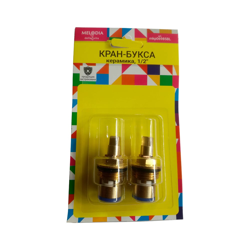 Изображение товара Кран букса Melodia della vita керамика 1/2 квадрат 7 мм поворот 90 град