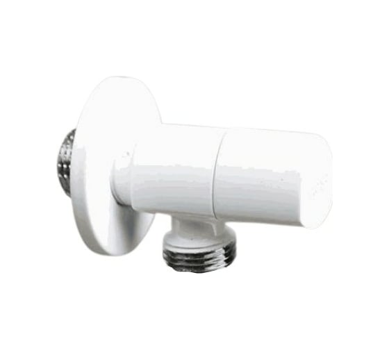 Изображение товара Угловой кран Terma хромированный 1/2 н/н керамический затвор ручка треугольная White 26223