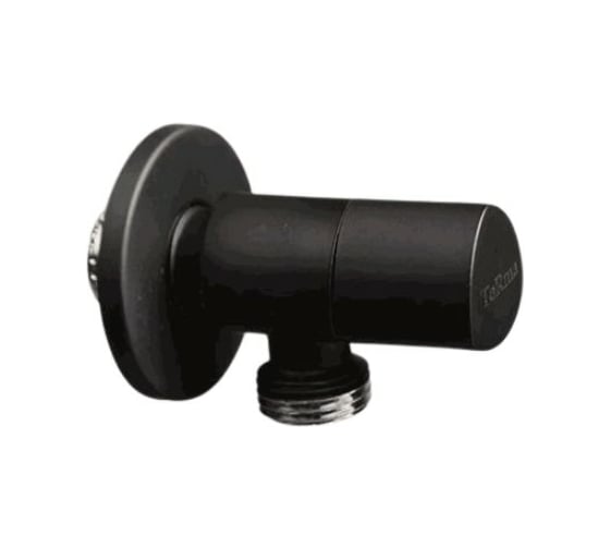 Изображение товара Угловой кран Terma хромированный 1/2 керамический затвор, ручка треугольная Black 26224