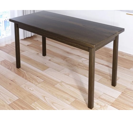 Изображение товара Стол кухонный Solarius Классика из массива сосны, столешница 40 мм и ножки цвета антрацит, 140x60x75 см 600-10159