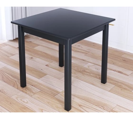 Изображение товара Стол кухонный Solarius Классика квадратный с антрацитовой столешницей и ножками, 20 мм, 60x60x75 см 600-10024