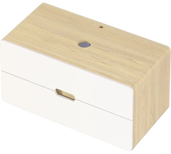 Изображение товара Тумба 1Marka Vortex 1000х500х500П 2я орех лучистый солнечный/супермат айс Ц0000033060