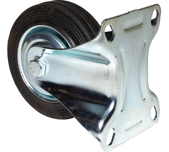 Изображение товара Опора колесная неповоротная SOBELL ф100 мм, нагрузка 70 кг, резина (FC 46) 037100