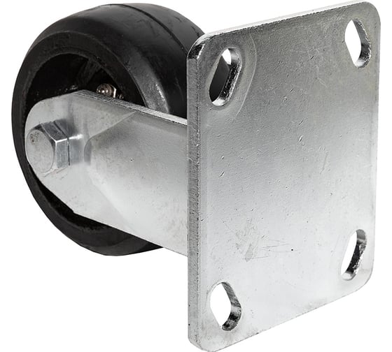 Изображение товара Опора колесная неповоротная SOBELL ф100 мм, нагрузка 130 кг, резина (FCD 46) 098100