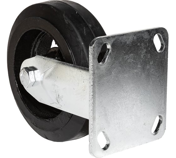 Изображение товара Опора колесная неповоротная SOBELL ф150 мм, нагрузка 230 кг, резина (FCD 63) 098150