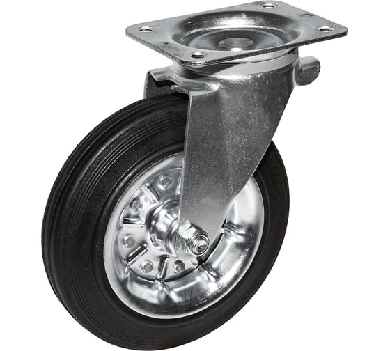 Изображение товара Опора колесная поворотная SOBELL ф200 мм, нагрузка 230 кг, резина (SRC 80) 710200